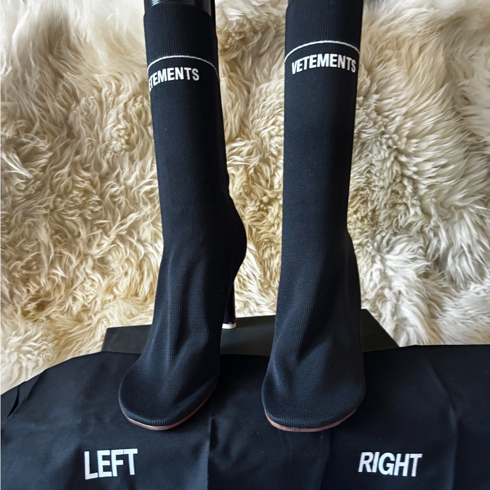 Vetements Black Lighter Heeled Sock Boots - Picture 3 of 6